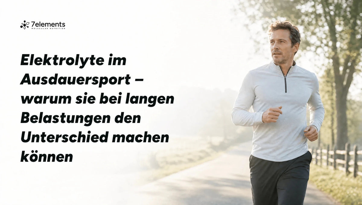 Ausdauerläufer auf einer morgendlichen Landstraße – Elektrolyte im Ausdauersport