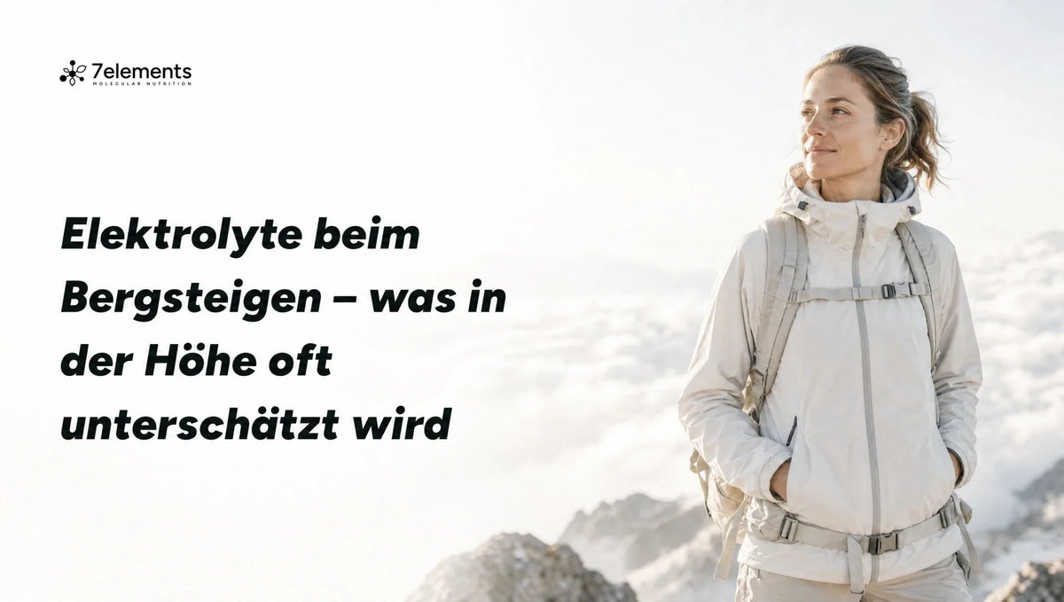 Bergsteigerin auf einem Grat – Elektrolyte beim Bergsteigen